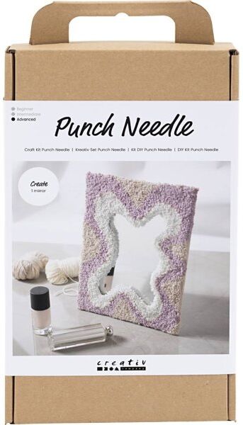 No-Name Diy Kit Punch Needle, Spejl, Pastelfarver