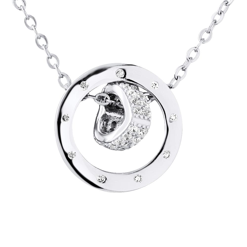 Ketting Hart Oxides Zirkonium Sieraden Zilver 925