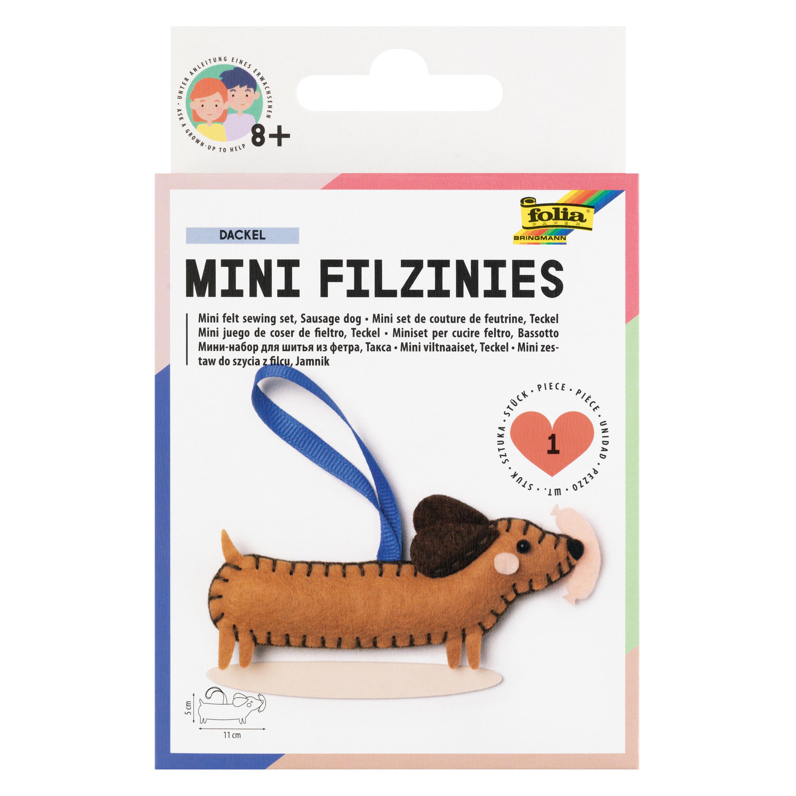 Folia Mini Filzinies, 12 tlg., DACKEL (52921)