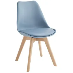Stones Carlotta - Blauer Polypropylen-Stuhl aus Öko-Leder, 4-tlg