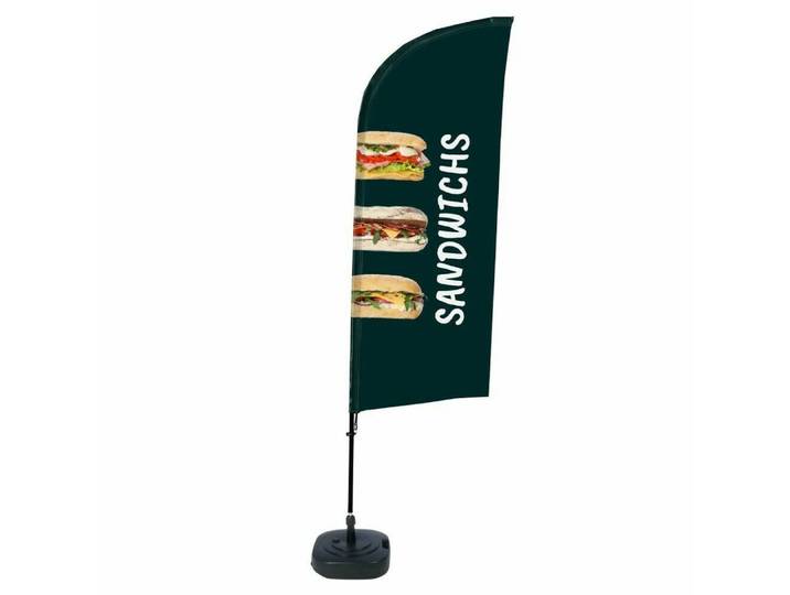 Showdown Displays Standregal Showdown Displays Beachflag Alu Wind Komplett-Set Sandwiches Französis, 1-tlg.