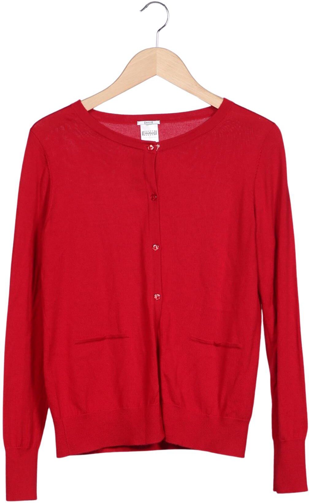 Wolford Damen Strickjacke, Rot, Gr. M, Schurwolle - Second Hand