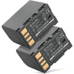 Subtel Akku für JVC GZ-MG330, GR-DA20, GZ-MG130, GY-HM70E, GR-D720, GZ-HD10 (Kamera Akku), Kamera Stromversorgung, Grau