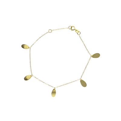 Bettelarmband FIRETTI "Schmuck Geschenk Gold 375 Armschmuck Armkette Goldarmband Ankerkette", gold (gelbgoldfarben), Armbänder, Damen, 18cm, Gelbgold 375, Bettelarmband, Made in Germany