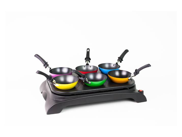 Wok OHMEX Party Grill OHM-PRT-3444POT , schwarz, Pfannen, Wok