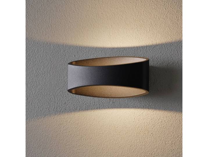 Maytoni Wandlampe Trame, schwarz, für Wohn- / Esszimmer, Metall, Modern, LED Wandleuchte, Wandlampe Innen