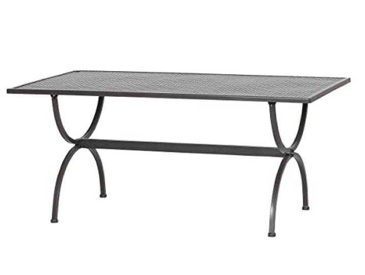 MBM 156135 Tisch Romeo, 160 x 90 x 73 cm, Eisengestell Plattenfarbe marone antik