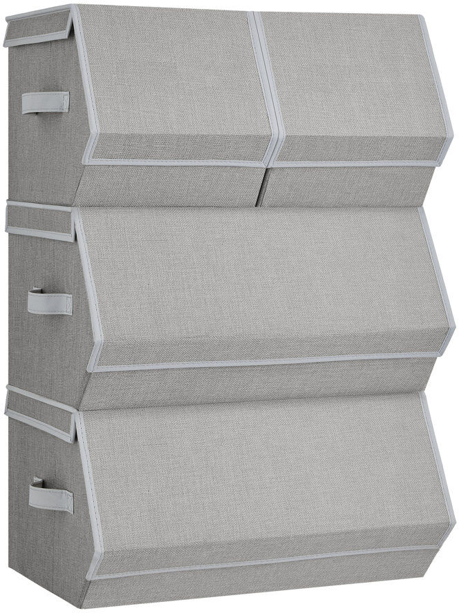 Latitude Run Berney Fabric Storage Tub & Tote Beige 115L