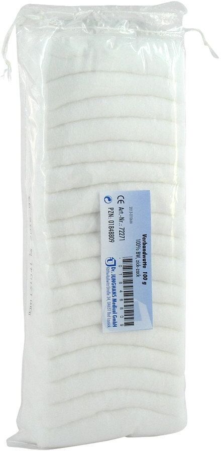 Verbandwatte 100% Baumwolle zickzack