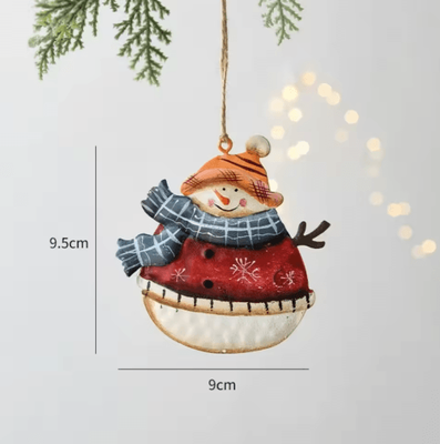 Inspire Picks Nordic Double Sided Christmas Tree Ornament Iron Angel & Soldier Hanging Decoration a02