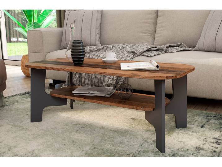 Table basse Jastrebarsko I 110 x 43 x 55cm Marron/Imitation bois ancien