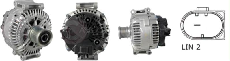 CASCO CAL15331GS Lichtmaschine Generator LiMa 180A 12V passend für MERCEDES-BENZ C-Klasse Limousine (W204) E-Klasse Limousine (W211) C-Klasse T-modell
