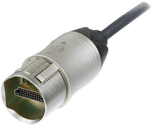 Neutrik HDMI Anschlusskabel HDMI-A Stecker, HDMI-A Stecker 1.00m Nickel NKHDMI-1 montierbar HDMI-Kabel