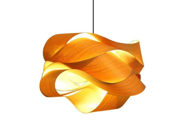 Lampe suspendue artisanale de style japonais JOYINLED Dia.45/60cm E27, décoration en bois, lampe moderne d'intérieur pour restaurant, salon, bureau