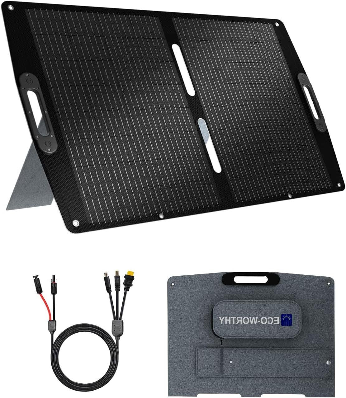 Selius 100W Opvouwbaar Zonnepaneel - Draagbaar Zonnepaneel voor Camping