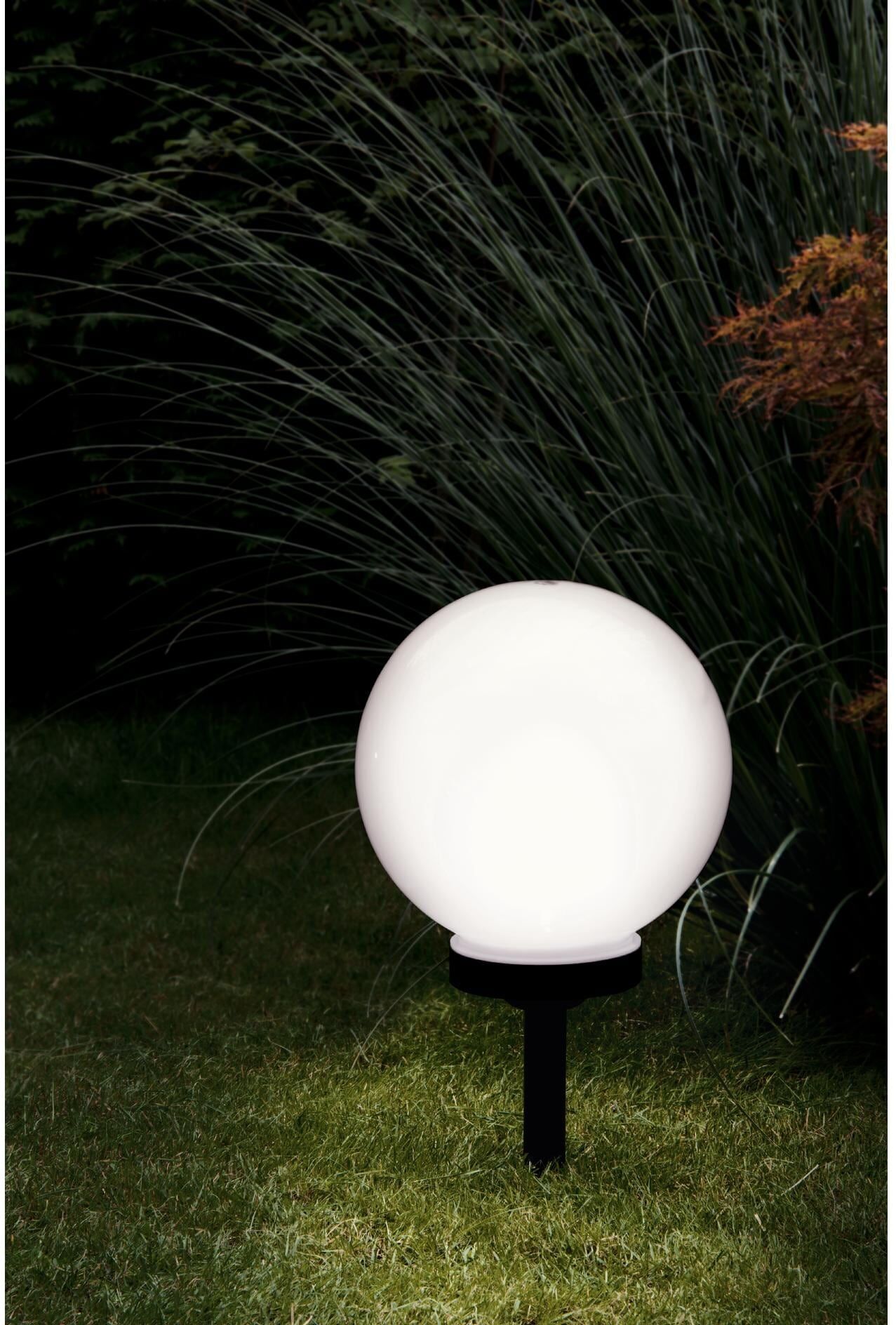 LED Gartenleuchte EGLO "SOLAR Kugelleuchte weiss", transparent (weiß), H:61cm Ø:30cm, Leuchten, LED Gartenleuchte weiß Ø 30cm H: 61cm