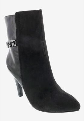 Women's Chain Mid Calf Bootie by Bellini in Black Micro Patent (Size 7 M)