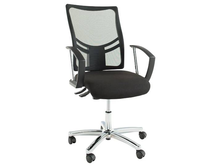 Bürostuhl Neapel, Stoff Schwarz, b 60 cm t 60 cm h 118 cm