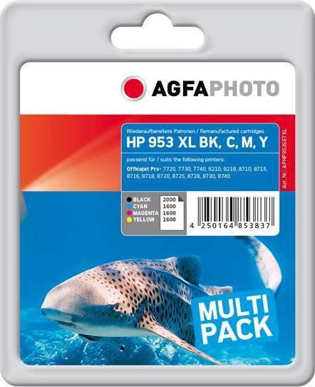 AgfaPhoto APHP953SETXL fotopapier set met 4 kleuren, 4 stuks