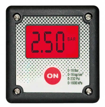 Manometer digital max. 16 bar mit Außengewinde DN6 1/8" AG, digitales Manometer 8.07