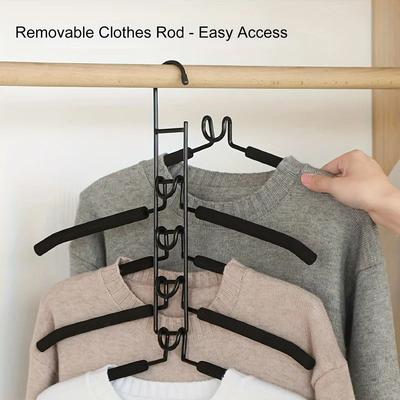 Uplift Picks 5 Layer Space Saving Clothes Hanger Detachable Multi Tier Closet Organizer 5 Layer Space Saving Clothes Hanger Detachable Multi Tier Closet Organizer