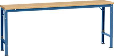 Manuflex Grundtisch UNIVERSAL Spezial, 2000 x 800 mm, Multiplex natur, brillantblau