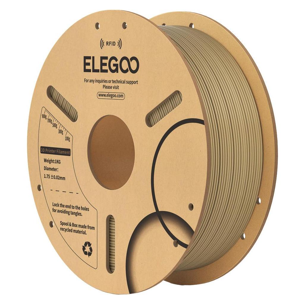 Elegoo Filament PLA 1,75mm 1kg - RFID - Wood Color) (PLA, 1000 g, 1.75 mm) (50.203.0825)