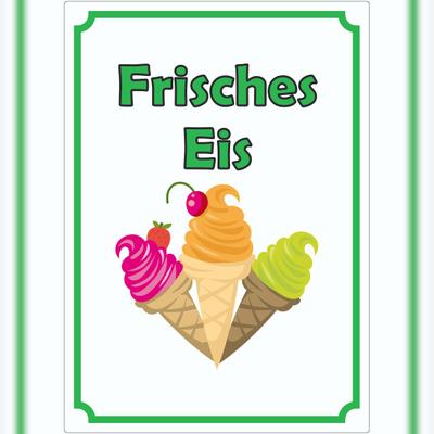 HB-Druck Frisches Eis Aufkleber Hochkant A3 (297x420mm)