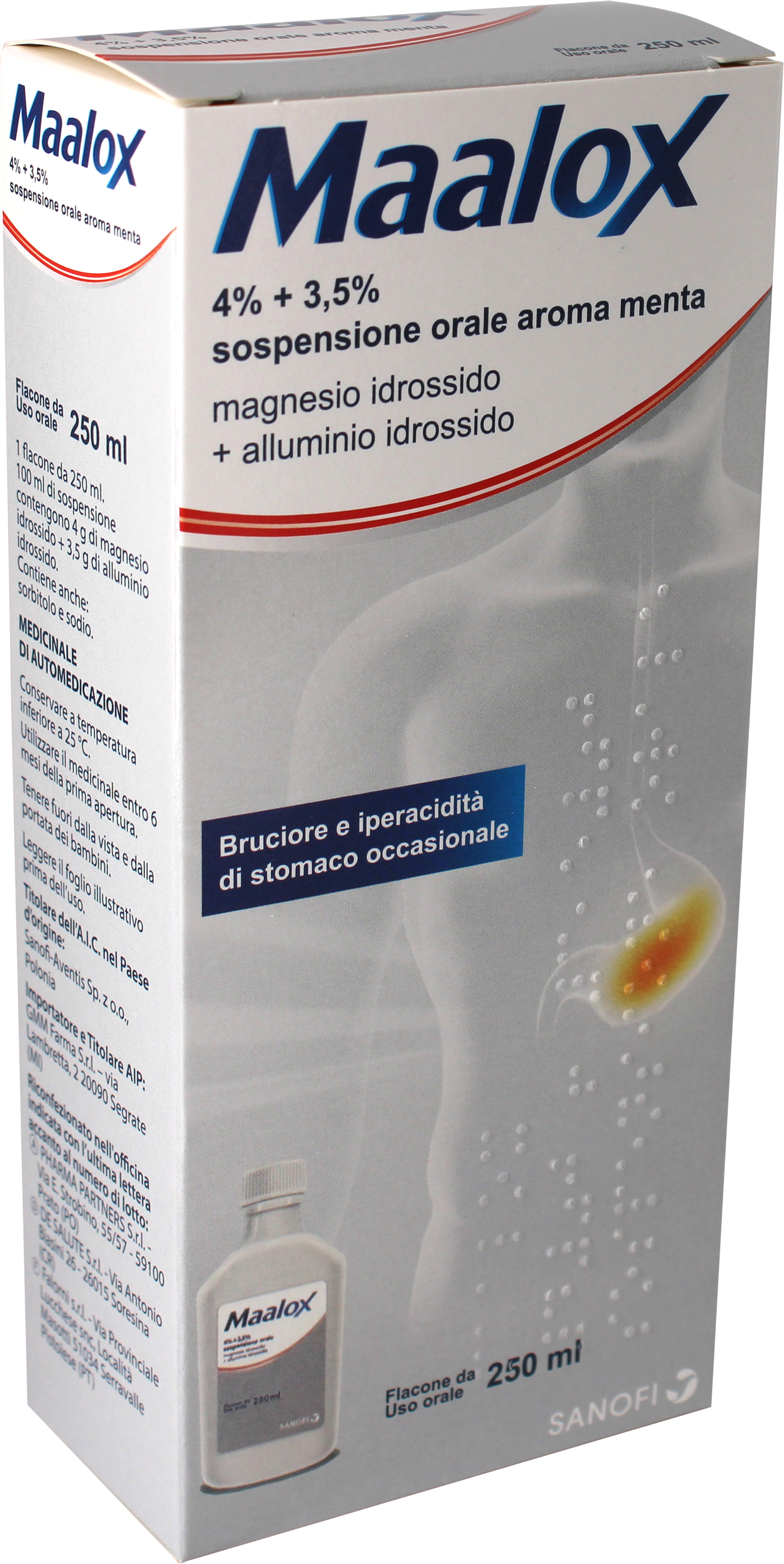 Gmm Farma Maalox*os Sosp 250ml 4%+3,5% Gmm