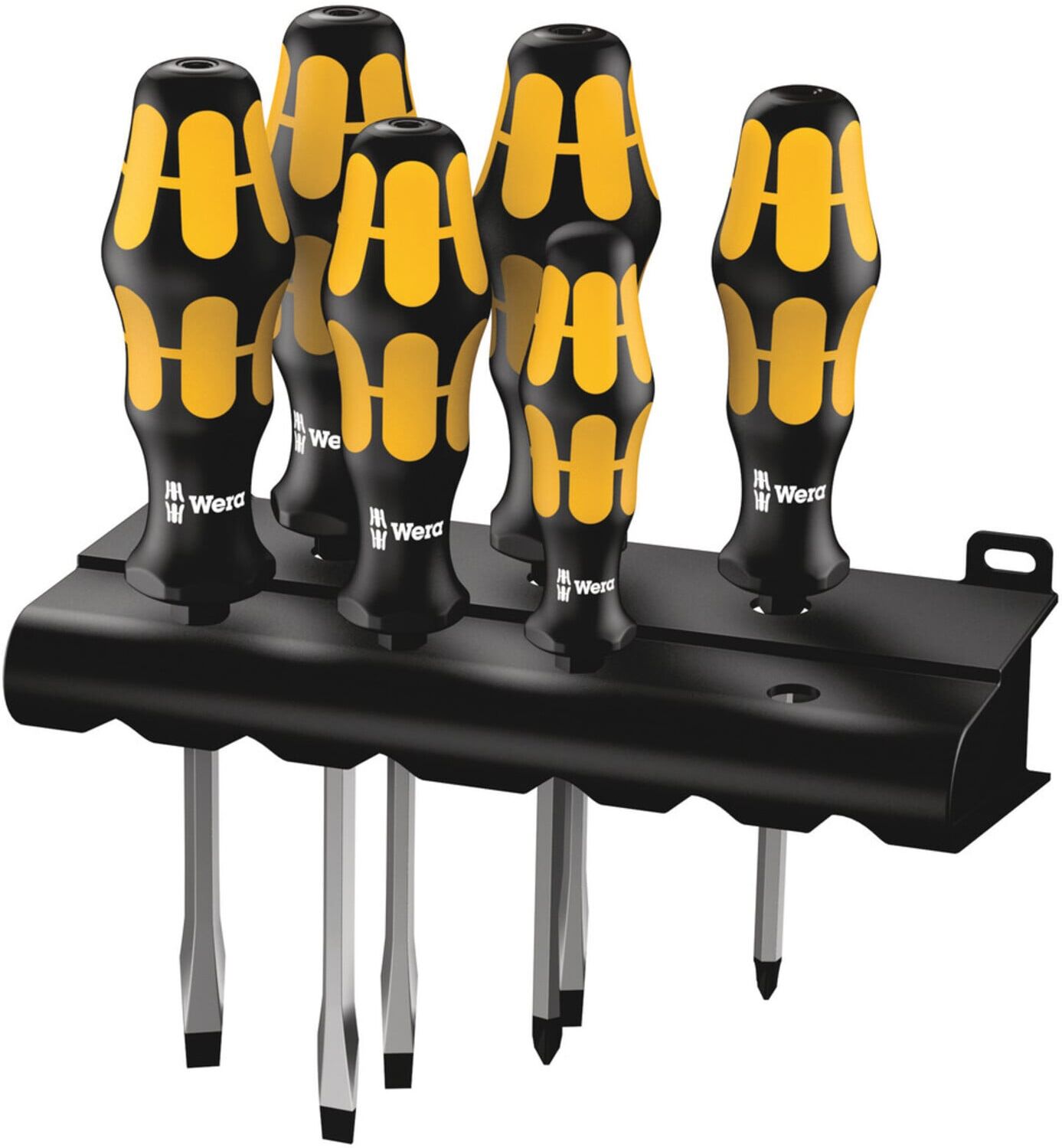 Wera 932 S/6 Schraubendrehersatz Kraftform Wera: Der Schraubmeißel + Rack, 6-teilig (05018283001)