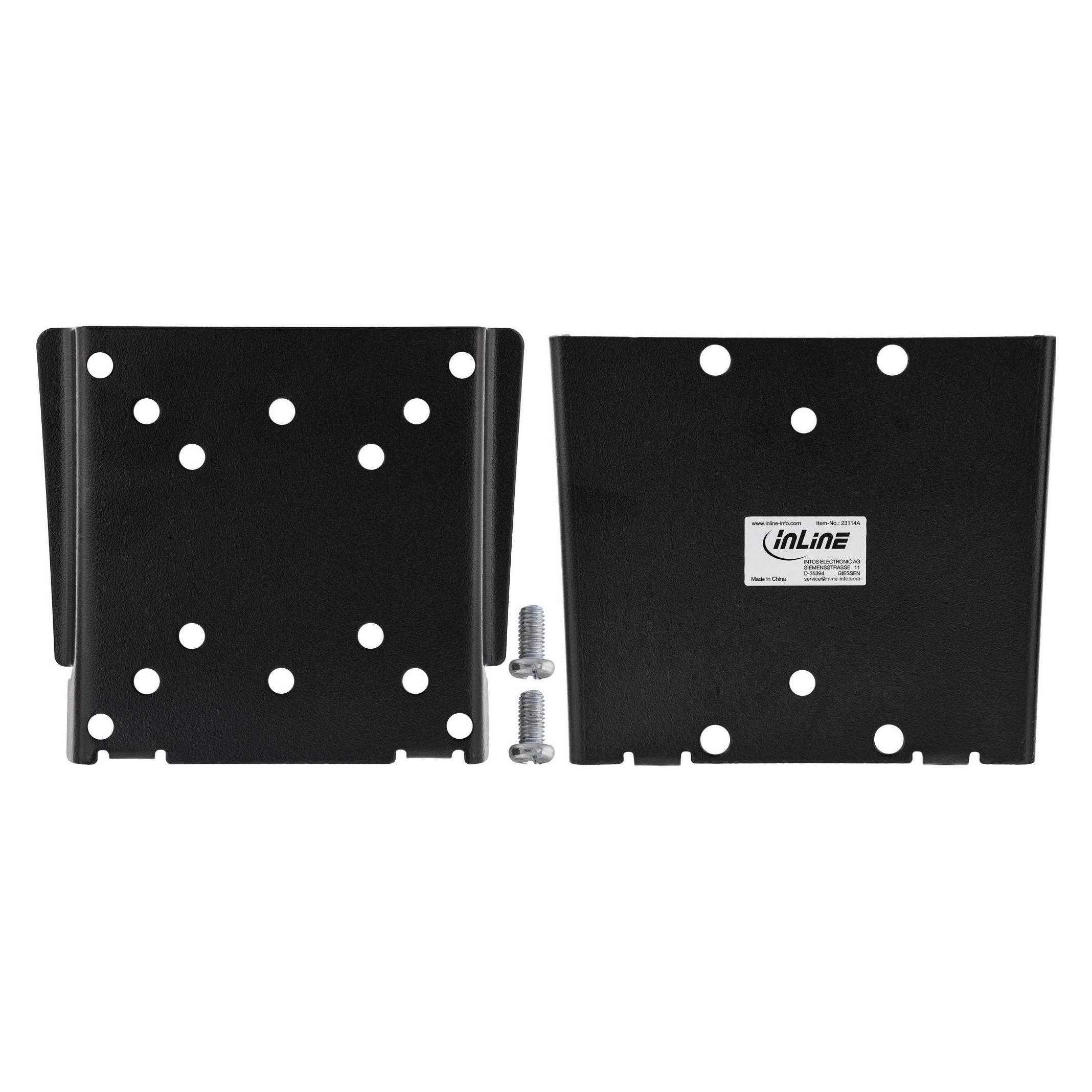 InLine Wandhalterung für Flachbildschirme (Wand, 30 kg, 13" - 27") (23114A)