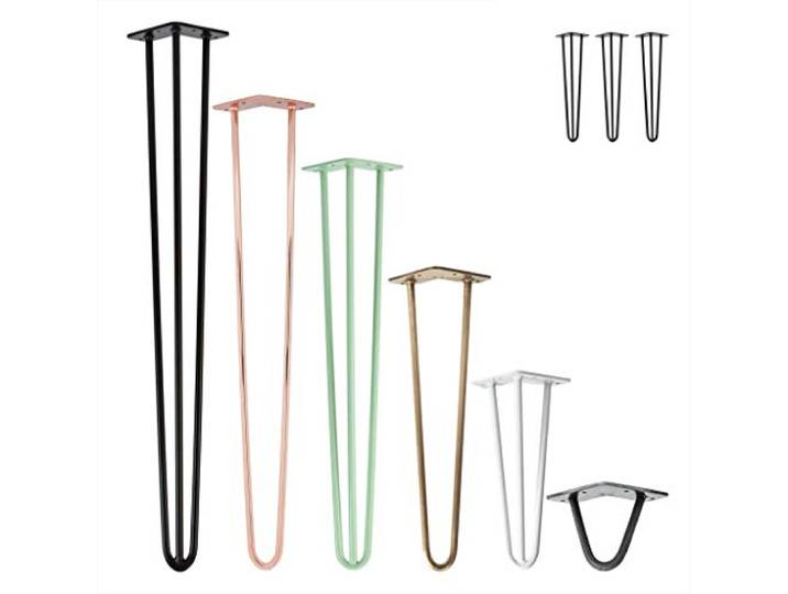 Natural Goods Berlin 3X Hairpin Leg Tischbeine 12mm Stahl viele Farben alle Größen 100cm/3 Streben (Schwarz)