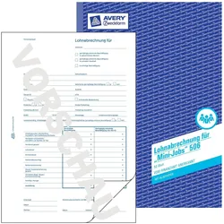 Avery, Formular, Lohnabrechnung