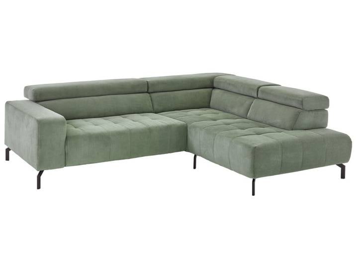 Beldomo Style Ecksofa ZELL, grün, Cord