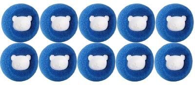 Inspired Finds Reusable Pet Hair Laundry Remover blue 10pcs