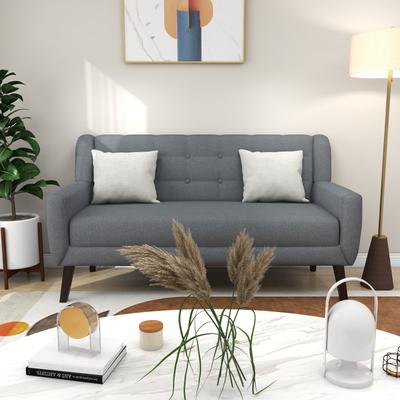 Lumibee Linen Modern Tufted Loveseat Upholstered Sofa