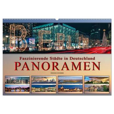 Faszinierende Städte in Deutschland - Panoramen (Wandkalender 2026 DIN A2 quer), CALVENDO Monatskalender