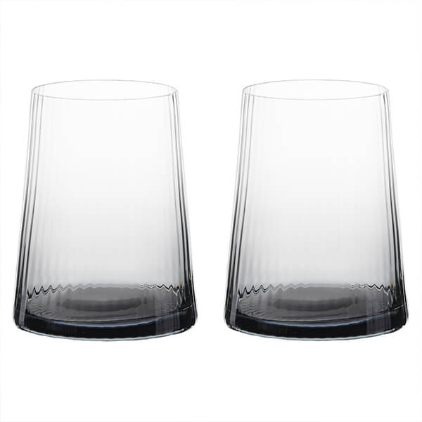 Anton Studios Anton Studio Designs Empire Set of 2 DOF Tumblers Smoke
