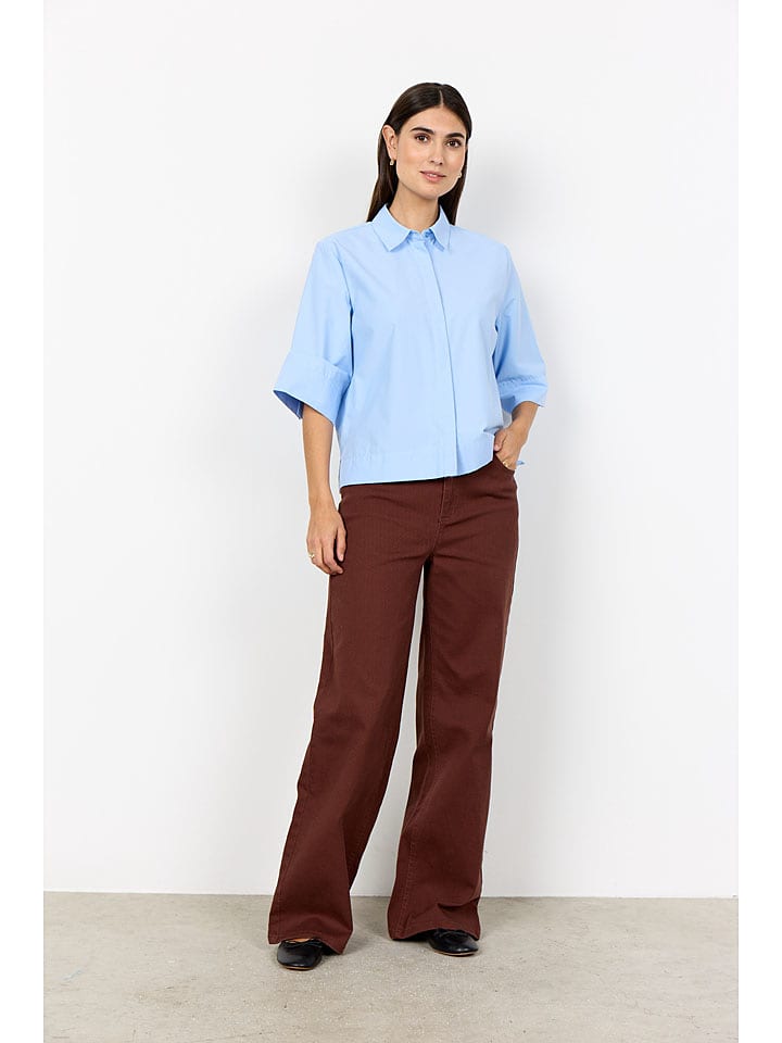 soyaconcept Bluse "Netti" in Hellblau - XXL