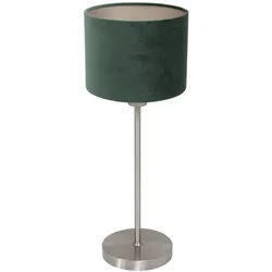 Mexlite Tischleuchte NOOR, 1-flammig, E27, IP20, stahl, Schirm grün STE-4416ST