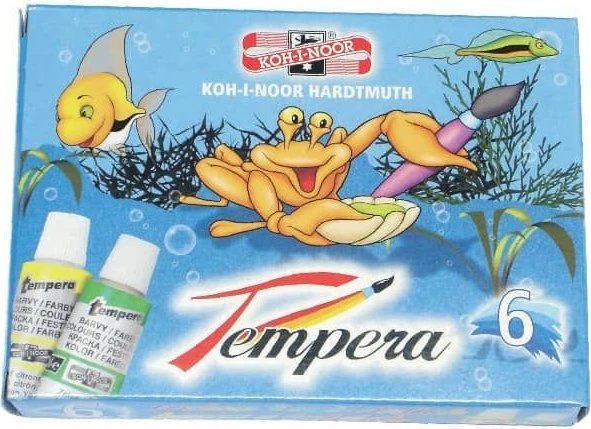 KOH-I-NOOR 162547/6 - Temperafarben-Set 6 × 16 ml