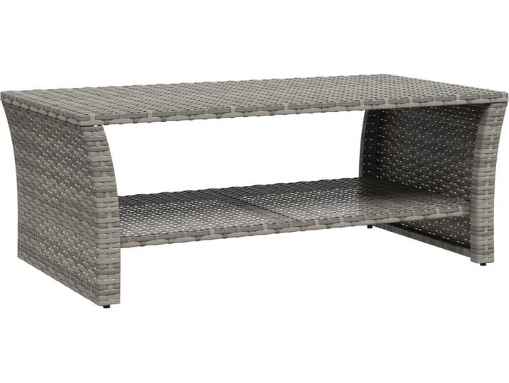 Table basse Gris 100x50x40 cm Poly rotin