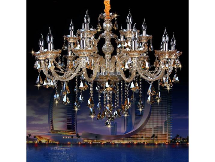 2026 nouveau luxe Led lustre en cristal K9 grand 6/8/10/15/18/24 bras salon moderne Lustres De lampes pour éclairage De chambre