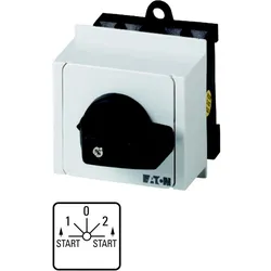 Eaton 022249 Tastschalter, T0, 20 A, Verteilereinbau, 2 Baueinheit(en), Kontakte: 4, Tastfunktion in Stellung START, 45 °, tastend/rastend
