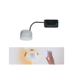 Paulmann 93072 LED Modul Einbauleuchte 3-Step-Dim Nova Coin rund 50mm Coin 6W 530lm 230V 4000K Satin