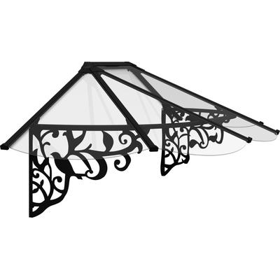 Vordach PALRAM - CANOPIA "Lily XL 2130", schwarz, B:216cm H:70cm T:88cm, Vordächer
