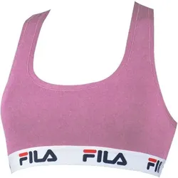 FILA Damen Bustier -  ungepolsterter Bra, ohne Bügel, Baumwolle, einfarbig, Größe S (Small) in Lila Lila