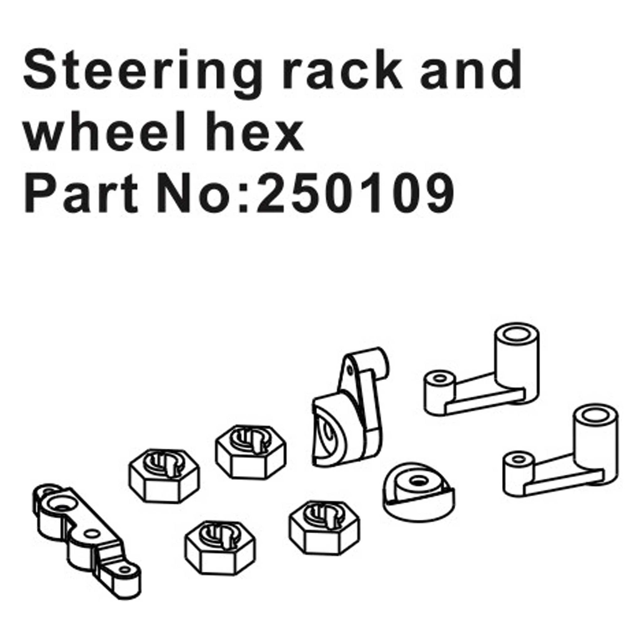 Hobby Plus RC Steering Rack & Wheel Hex Hubs (HBP250109)