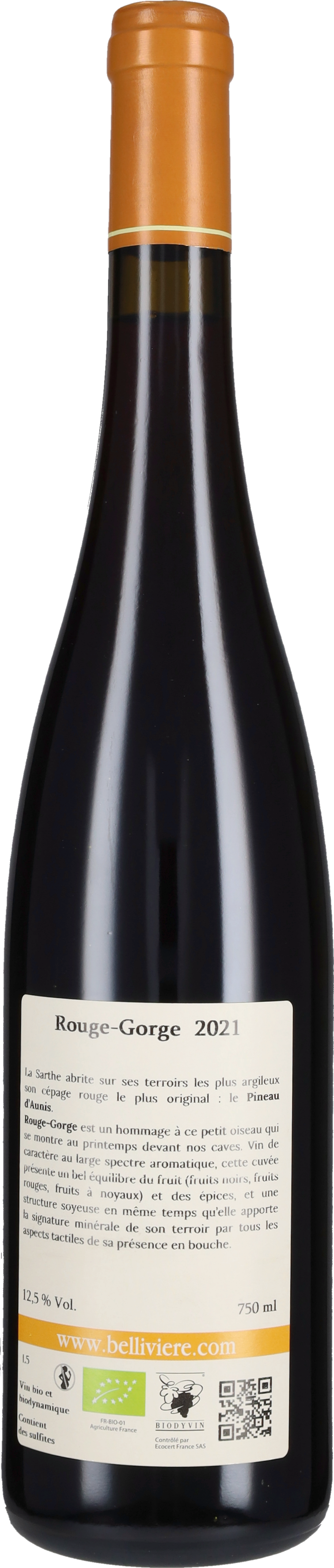Domaine de Bellivière Coteaux du Loir  Rouge 'Gorge' Domaine de Belliviere 2021