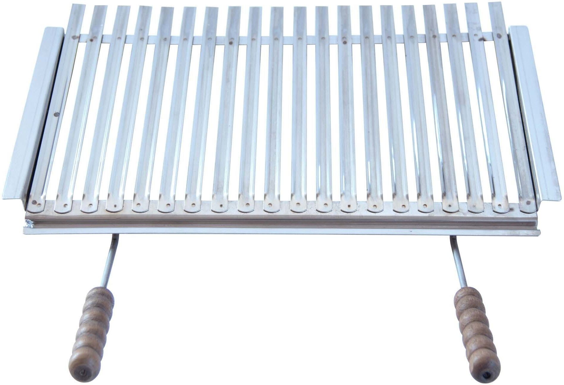 Tecnomat GRATICOLA DIETETICA IN ACCIAIO INOX CON MANICI IN LEGNO 63x40 cm